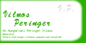 vilmos peringer business card